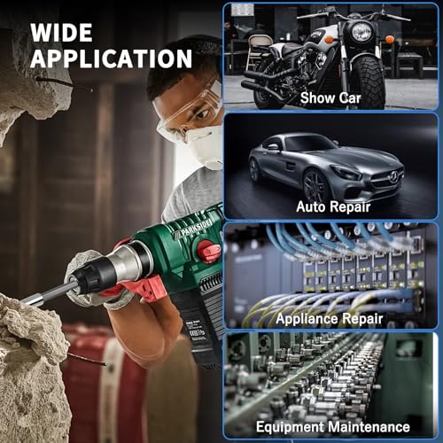 2.4/4/6 Drill Bit Holder with，6Piece Drill Extension Set， | 1/4 Hex Magnetic Bit Holder, Quick-Change CR-V Steel Drill Bit Extender for Screwdriver Bits, Nuts, and Sockets