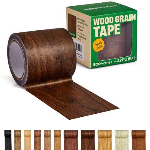 ECOHomes Wood Grain Repair Tape (Dark Walnut, 2.25 Inch x 15 Feet) - color: Dark Walnut, size: 2.25 Inch By 15 Ft