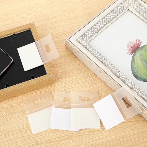 30pcs Adhesive Picture Hangers Plastic Sawtooth Poster Hanger No Nail Stick on Adhesive Picture Hanger No Hole Hanging Pictures Frame Hooks for Back of Frames