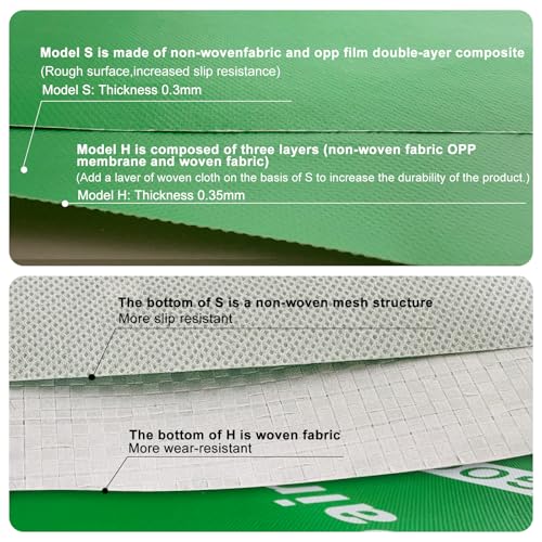 Carpet Floor Protection Film Heavy-Duty Temporary Painter Plastic Drop Cloth Painting Protector Roll No Cotton Construction Covering Waterproof 39" x 100' - size: H-001