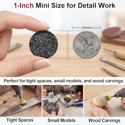 304-Piece Rotary Tool Accessory Kit with Sanding and Polishing Attachments - size: 1 Inch