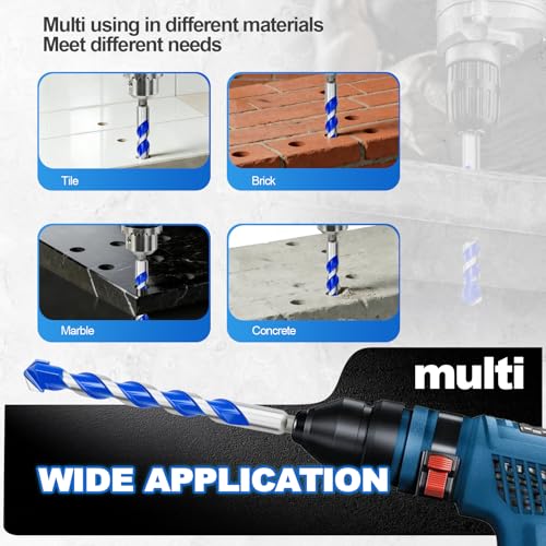 5 Pack 7/32"/5.5mm Masonry Drill Bit Set,3 Flat Shank,4" Length - size: 7/32 inch（ 5 Pack ）, style: 3 Flat Shank