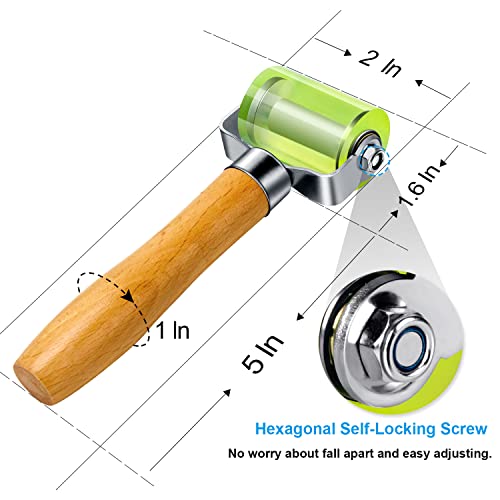 LUMITECO Bearings Equipped Automotive Car Audio Sound Deadening Application Wheel Roller, Heat Abatement Mat Wallpaper Application PU Smoothing Tool Seam Roller - size: Basic Version