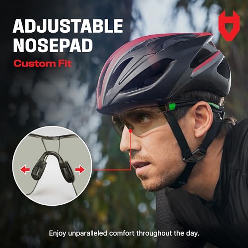 NoCry Tinted Safety Glasses for Men and Women with Anti-Fog and Scratch Resistant Wrap-Around Lenses — Adjustable Temples and Nose Pads — 100% UV Resistant, ANSI Z87.1 Certified Protective Eyewear - color: Black & Green Tinted