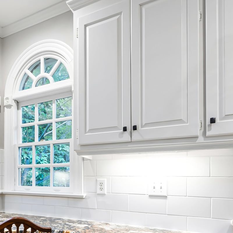 Ravinte White Semi-Overlay 1/2 inch Self-Closing Hinges, 10 Pack - color: White