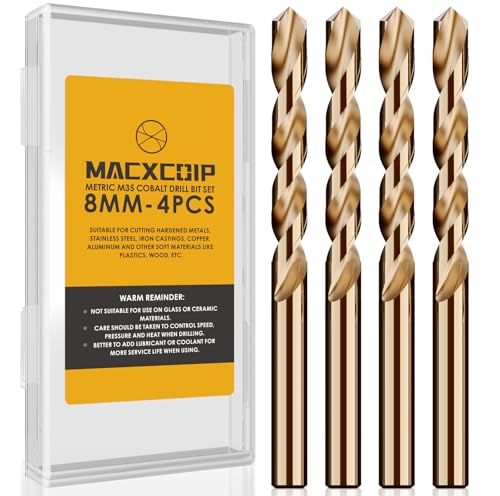 Metric 4Pcs 8mm M35 Cobalt Drill Bit Set - size: 8mm(4pcs)