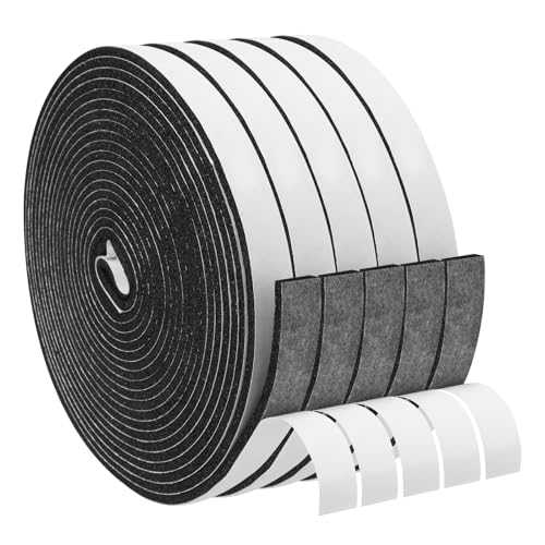 DGSL Foam Weather Stripping, 1/2" x1/8", 164Ft Door Window Seal Tape - size: 1/2In x 1/8In x164Ft