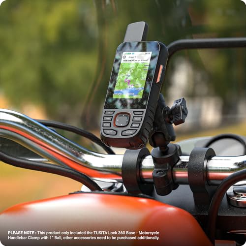 TUSITA Motorcycle Mount Handlebar Rail Base with B Size 1" Ball - Small - size: 1" Ball Handlebar Clamp