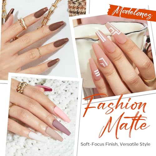 modelones Matte Top Coat Nail Polish, 15 ml Clear Quick-Dry Top Coat - color: A1-Matte Clear
