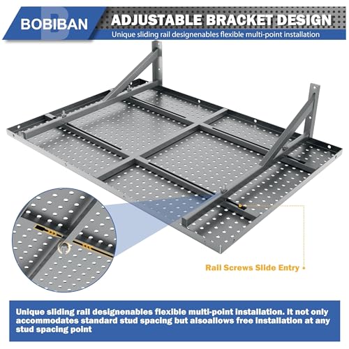 2 Pack Garage Wall Shelving Heavy Duty 2x3ft, Gray - color: Grey, size: 2X3ft-2pack