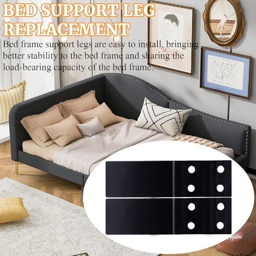 2 Pcs Bed Frame Legs Replacement Parts Bed Feet Furniture Support Leg Reinforcement Kit for Wooden Beds Table Cabinet Sofa Bolt-On Direct Replacement Straight Leg Replace Part Not Plastic Black 5inch - size: 5in