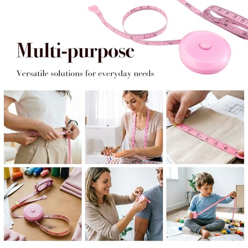 Retractable Body Measuring Tape 60 Inch/150cm,Dual Sided Bra Measuring Tape