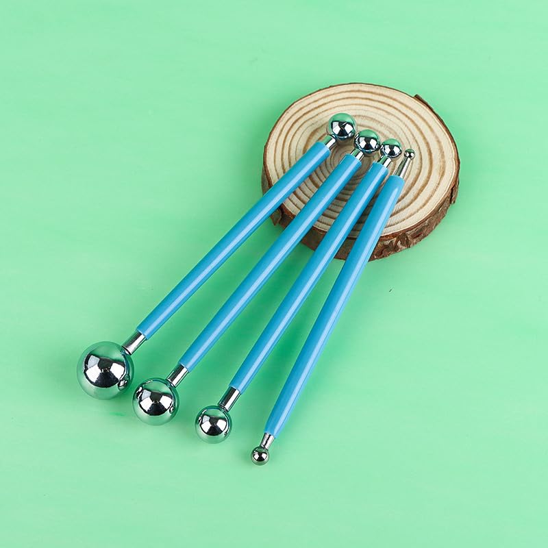 Concrete Countertop Caulking Tool,Metal Ball Tile Caulk Finishing Tool Double Steel Pressed Ball Tile Grout Repairing Stick 8 Pack