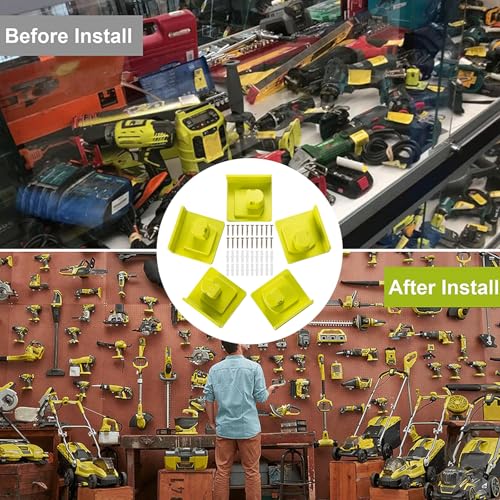 20 Pack Tool Holder Compatible with Ryobi 18V Wall Mount Plastic - size: 20 Pack