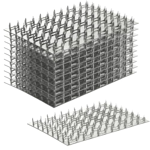 MIVIDE 20 Pack 4x6 Inch Truss Plates, Pronged Truss Mending Plate, Flat Mending Plates with Nail Teeth Height 7.5 mm, Thickness 1mm for Wood Truss Connector Plate
