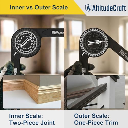 Precision Miter Saw Protractor, Crown Molding Angle Finder - style: Miter Saw Protractor