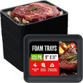 Hygloss Black Foam Trays for Food & Crafts, 9 x 11 Inch, Pack of 125 - color: Black, size: 9 x 11-Inch, style: 125 Pieces