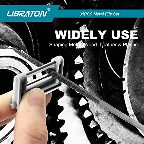 LIBRATON 31PCS Metal File Set, Metal Files, 12 Needle Files - style: Metal File-31PCS