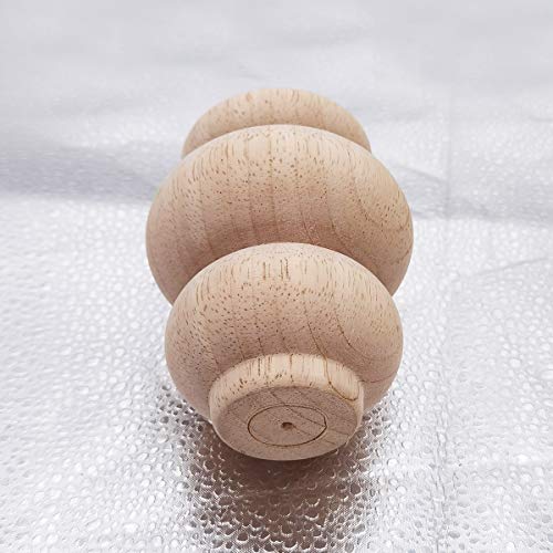 Wood Furniture Legs 4 Inch Sofa Couch Chair Ottoman Loveseat Cabinet Legs Replacement Feet Unfinished Bun Foot Pack of 4