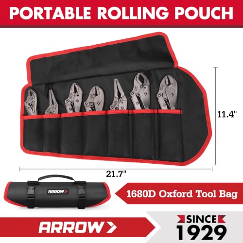 ARROW 7-piece Locking Pliers Set, Chromium-Molybdenum Vice Grips - style: 7-piece