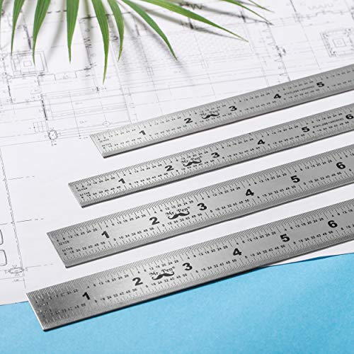 Mr. Pen- Machinist Ruler, 4 Pack, (6, 8, 12, 14 Inch) - style: 6, 8, 12, 14 inch