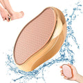 BEZOX Glass Foot File Callus Remover, Crystal Foot Scrubber Pedicure Tool - style: Shinning Golden