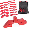 Table Setup Blocks for Woodworking, 14pcs Aluminum Alloy Woodworking Tools Precision Set up Bars, Height, Depth, Angle & Fence Alignment Gauge Set - Router and Table Saw Accessories with Storage Case
