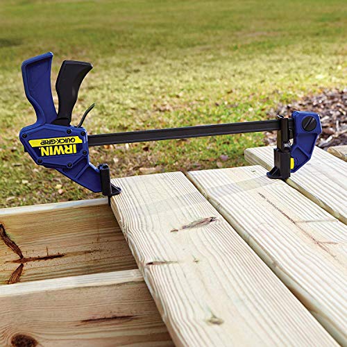 IRWIN QUICK-GRIP One-Handed Bar Clamp, Medium-Duty, 12", 5 Pack, 1964718