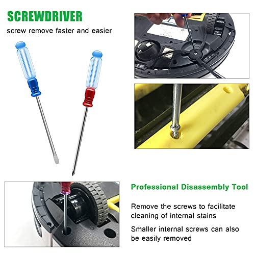 Robot Vacuum Cleaning Kit, Cleaning Tool with Brush, Cloth, Hair Cutter