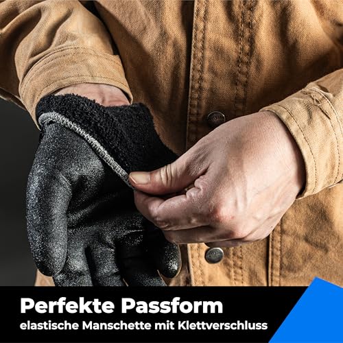 toolant Waterproof Winter Work Gloves, Double Nitrile Oil Resistant Grip - color: Black, size: Small (Pack of 1)