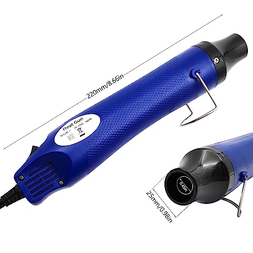 Heat Gun, Mini Hot Air Gun for DIY Crafts Portable Heat Air Gun Tool for Embossing Shrink Wrapping Drying Paint - color: Blue