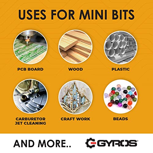 GYROS 12 PCS #54 Micro Drill Bit Set – Small Drill Bits for Jewelry, Plastic, Resin, & Soft Metal – High-Speed Steel Wire Gauge Mini Twist Drill Bit Set for Pin Vise Hand Drill & Rotary Tool - size: #54 (.0550”/1.397MM)