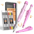 Nicpro Carpenter Pencil with Sharpener & Holster, Construction Pencil-Green - color: Pink