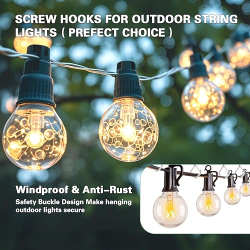 60 Pack 304 Stainless Steel Ceiling Hooks for Plants, Locking Clip - size: 60
