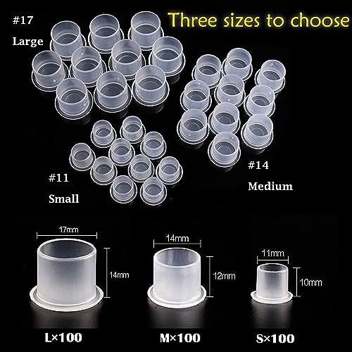 Yuelong Tattoo Ink Mixer With 100 Mixing Sticks and 300 Ink Cups Kit - size: Ink Machine +300pcs Caps