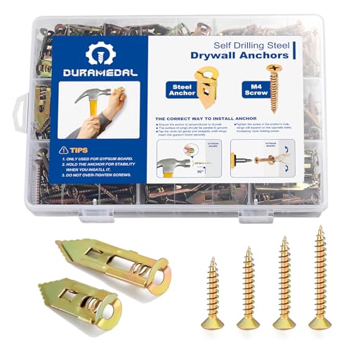 430Pcs 6 Sizes Drywall Anchors Heavy Duty Metal Expansion 66LB - size: 430Pcs 12*30&12*40