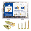 430Pcs 6 Sizes Drywall Anchors Heavy Duty Metal Expansion 66LB - size: 430Pcs 12*30&12*40