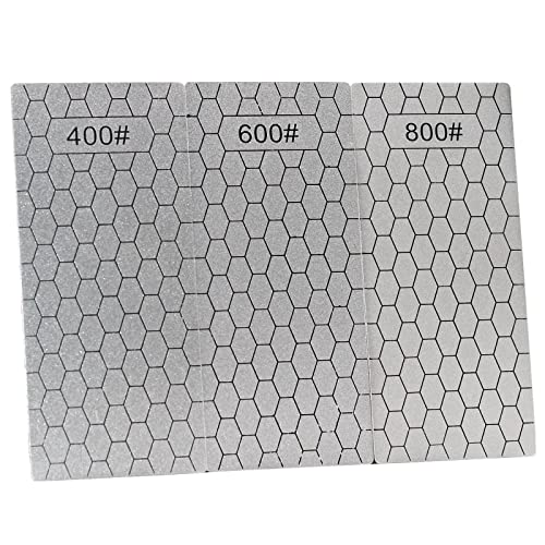 5 Pieces Diamond Sharpening Stone Set,Diamond Lapping Plate Coarse/Medium/Fine Grit Sharpener,400/600/800/1000/1200 Grit - size: 400/600/800/1000/1200 Grit