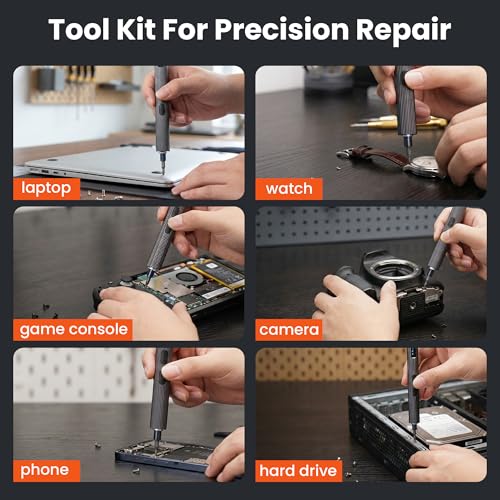 3.7V Electric Screwdriver 52in1 Precision Kit for Phone Laptop - color: 52-in-1-grey