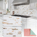 StyloVue 20 Sheets Peel and Stick Backsplash for Kitchen, 2026 Upgraded Calacatta Gold with Metal Glod Look Stick on Tile Upgrade Your Kitchen Backsplash, RV, Fireplace - color: Calacatta Gold With Metal Gold