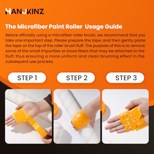 18 Inch Microfiber Paint Roller Covers, 3 Pack, 3/8" Nap - size: 18 Inch,3 Pack