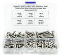 150Pcs #8-32 UNC Stainless Steel Phillips Pan Head Machine Screws Nuts Assortment Kit- #8-32x 5/16" 1/2" 5/8" 3/4" 1" - size: #8-32