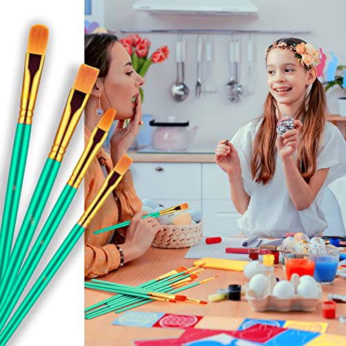 Artstorys Paint Brushes Set, 20 Pcs Acrylic Oil Watercolor Painting Brushes - color: Green