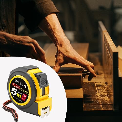 Steel Measuring Tape, Tape Measure 16 ft, Measuring Tape Retractable, 16-Foot Basics Self-Locking Measurement Self Lock Auto Tape Rule Imperial/Metric for Body Measurements - color: 1 Pack, size: 4.9 m