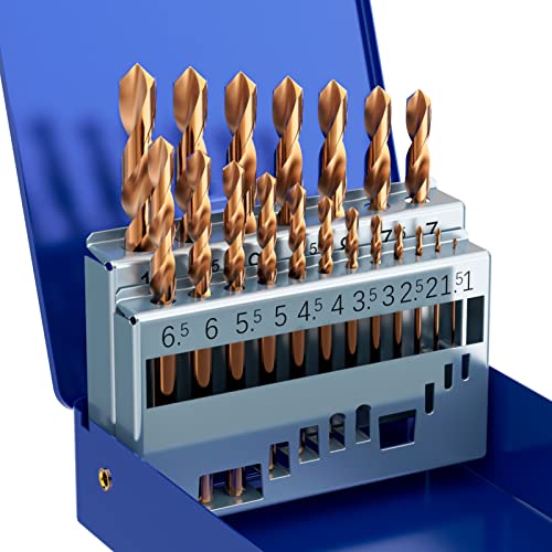 Metric 19Pcs(1.0mm-10.0mm) M35 Cobalt Drill Bit Set - size: 19pcs Cobalt Drill（Metric）