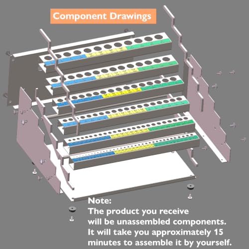 121-Hole Metric Drill Bit Organizer,Professional Drill Bit Index System - style: Metric Drill Bit