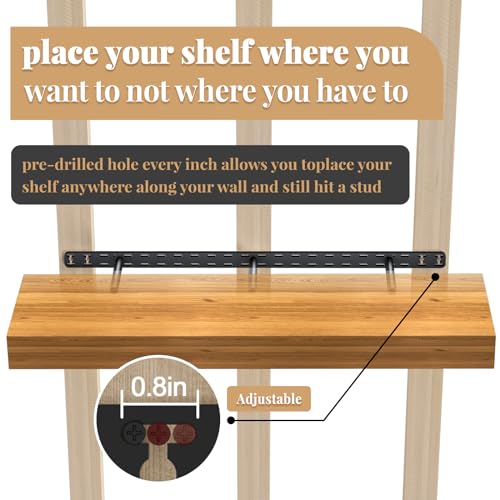 2pcs Floating Shelf Hardware Heavy Duty Hidden Shelf Brackets Support,Wall Mounting Invisible Floating Shelves Bracket with Jig (16" x 6" x 1.5" with Tools) - size: 16" x 6" x 1.5"