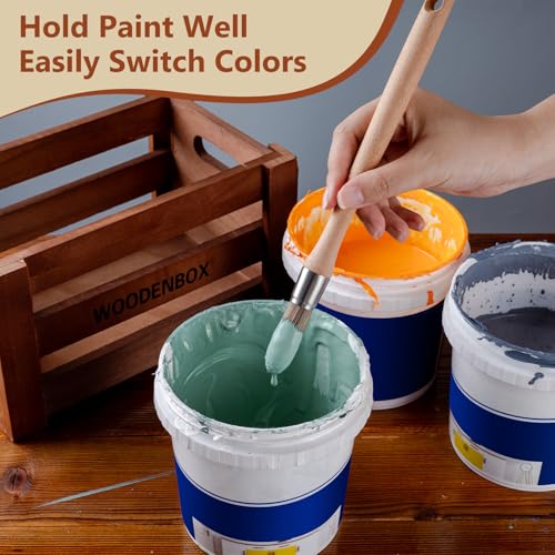 Trim Paint Brush, 0.6", 3 Pcs Round Brushes for Walls, Touch Up - size: 0.6 Inch Round, 3 Pack