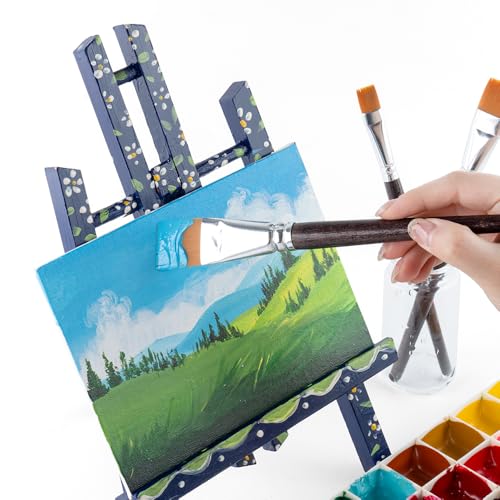 Transon Flat Paint Brush Set 3pcs for Acrylic Watercolor Gouache Oil and Body Painting - size: 3 PCS