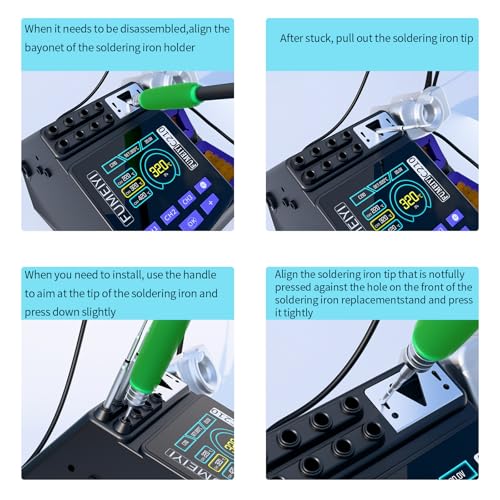 C210 Heat and Soldering Station with Intelligent Temperature Control, Constant-Temperature, Digital Display, High Power, Triple Functions for Precision Soldering Irons Electronic Soldering Kit